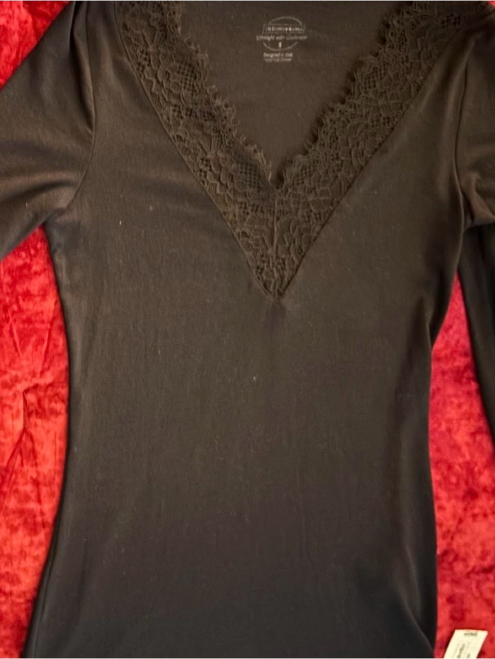 Intimissimi Ultralight with Cashmere Lace Long Sleeve Top Brand New With Tags